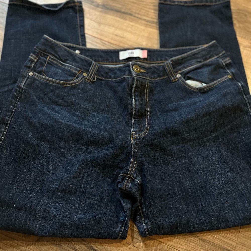 CAbi Dark Blue Straight Leg Jeans